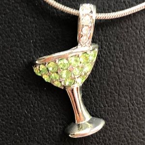 NWOT Martini glass necklace 🌈